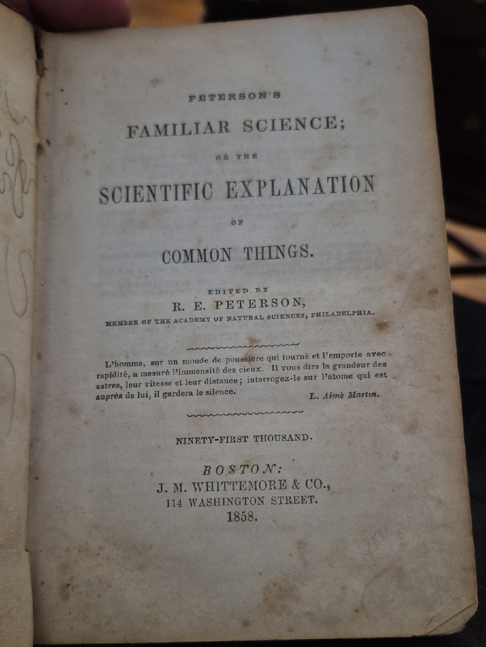 's Familiar Science Hardcover Book - Brown